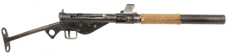 Deactivated Super Rare Old Spec WWII Sten MKII Machine Gun with Silencer
